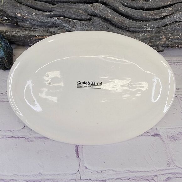 Crate & Barrel Camembert Cheese Oval Serving Plate (See also Jack and Cheddar) - Picture 3 of 6